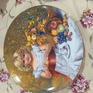 Vintage Indian Summer Collector Plate October By Sandra Kuck RECO Fine China